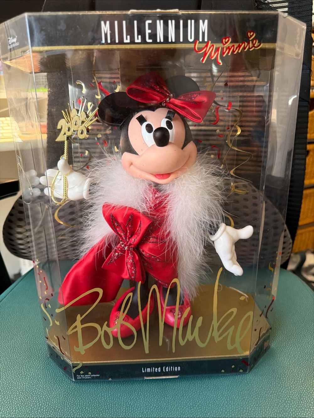 Factory Sealed 1999 Bob Mackie Millennium Minnie Doll NIB w/ COA FAO Schwarz NYC